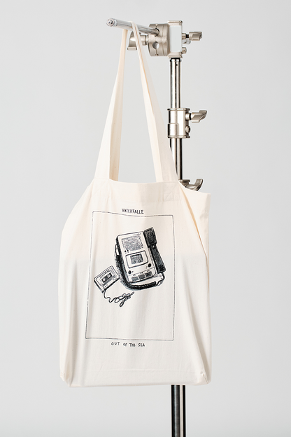 Winterfalle X Chris Riddell dictaphone canvas tote bag 2
