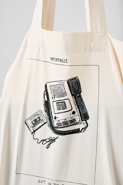 Winterfalle X Chris Riddell dictaphone canvas tote bag 7