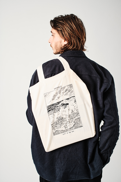 Winterfalle X Chris Riddell Black Waves Tote Bag 4