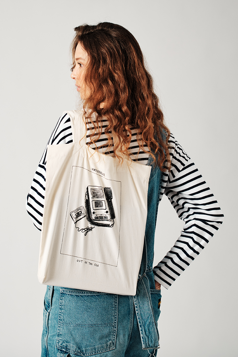 Winterfalle X Chris Riddell dictaphone canvas tote bag 6