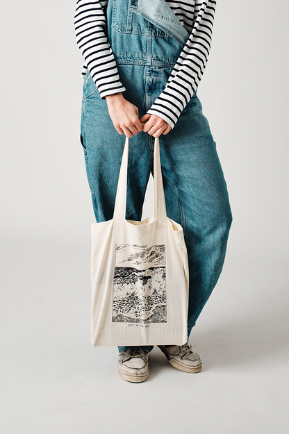 Winterfalle X Chris Riddell Black Waves Tote Bag 6