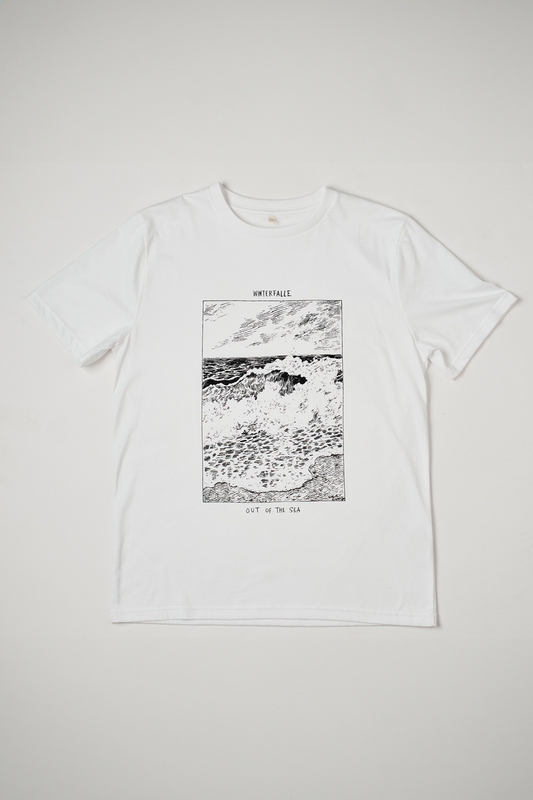 Winterfalle X Chris Riddell Black Waves White T-shirt 1